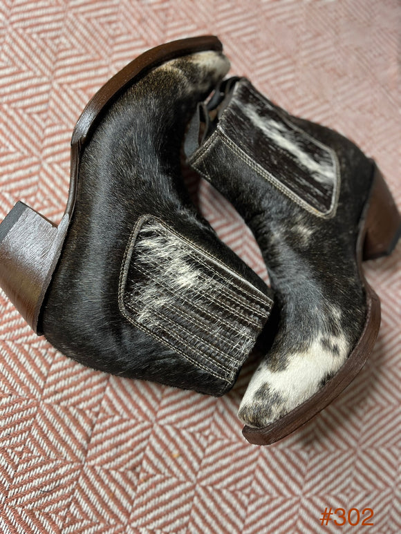 Alma Cowhide Boots Size 8